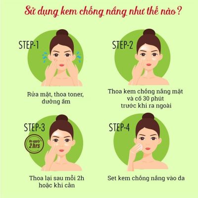 Cách sử dụng kem chống nắng đúng cách hằng ngày